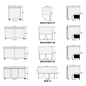 Bison Refrigeraton Undercounters Schematics Design