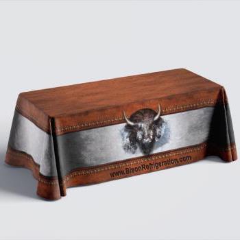Bison Refrigeration Convention Tablecloth Design and Print Production