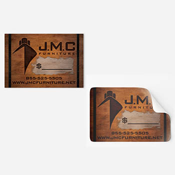 JMC Furniture Price Sticker Design and Print Production