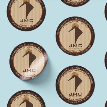 JMC Furniture Product Label Sticker Design and Print Production