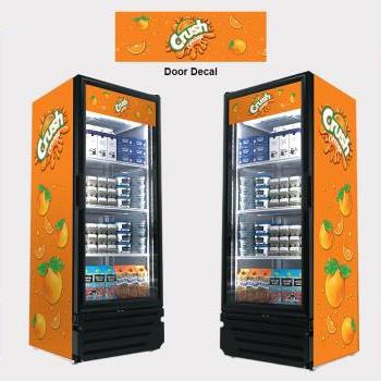 Akita Refrigeration Custom Orange Crush Decal Appliance Graphics Design and Print Production