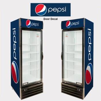 Bison Refrigeration Pepsi Custom Decal Appliance Graphic Design and Print Production