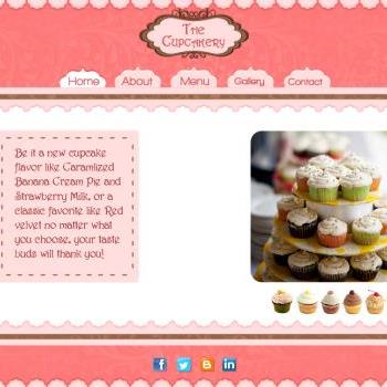 The Cupcakery Website Design Template
