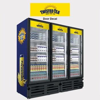 Akita Refrigeration Custom Twisted Tea Decal Appliance Graphics Design and Print Production